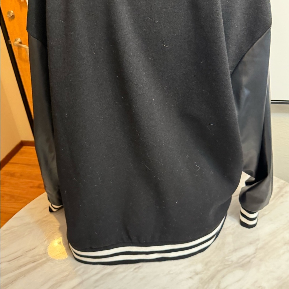 Torrid Baseball Jacket Button Varsity Black/White… - image 7